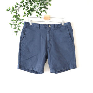 Bonobos Men's Blue 7 Inch Inseam Cotton Flat Front Shorts Size 35